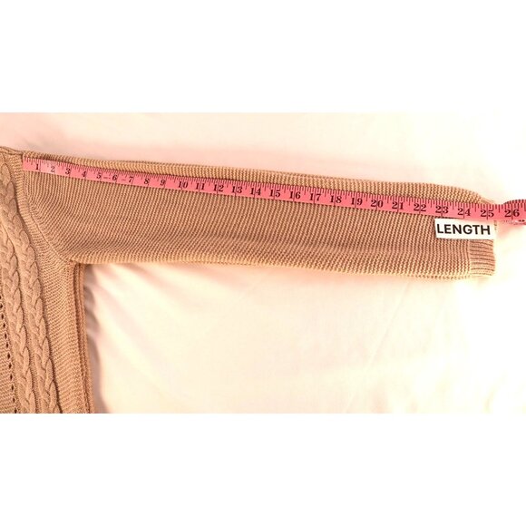 New‎ York & Company Women's Knit Sweater with Zip Front & Cable Detail Size M - Picture 10 of 11